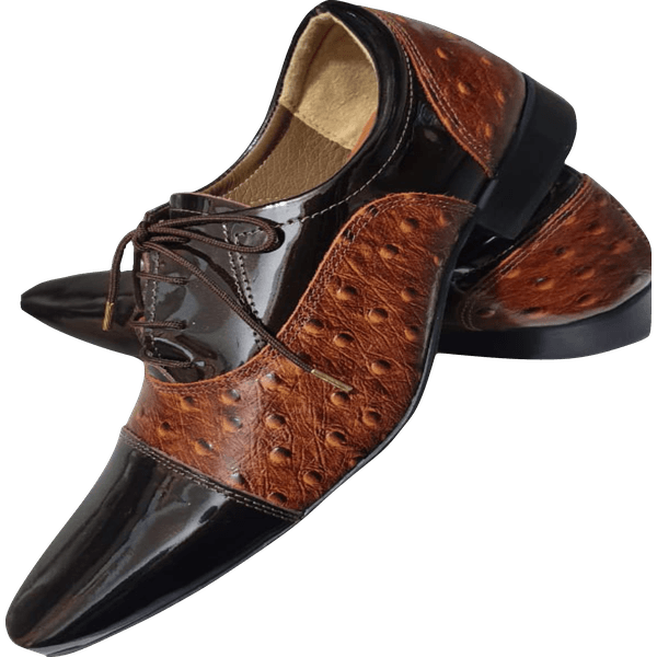 Sapato Masculino Em Couro - Italian Collection - Dark Brown - Marrom