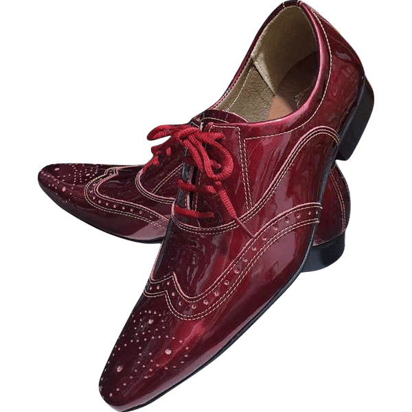 Sapato de couro vermelho clearance
