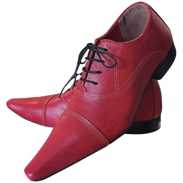 Sapato Masculino Em Couro - Italian Collection - On Red Social Executivo Vermelho