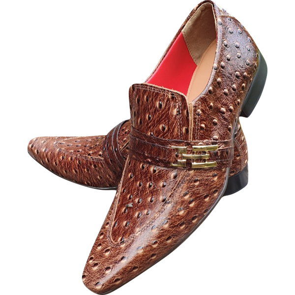 Sapato Masculino Em Couro - Italian Collection - In Brown - Marrom