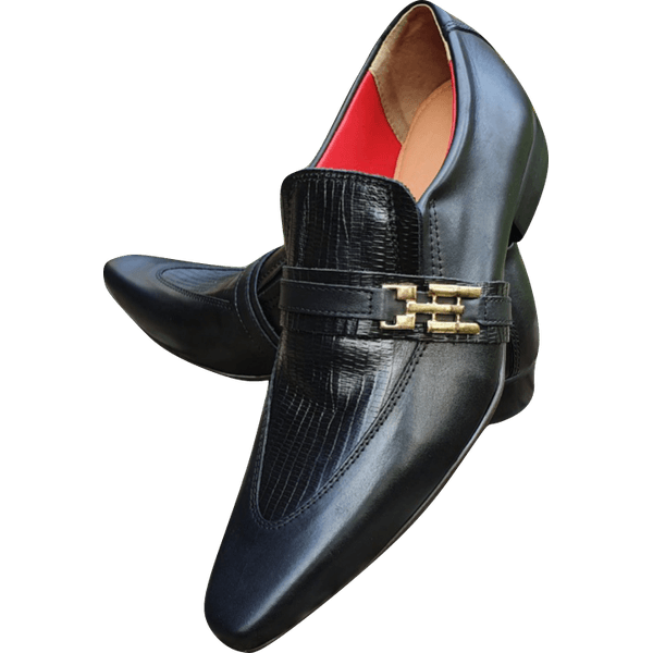 Sapato Masculino Em Couro - Italian Collection - Full Stars - Preto