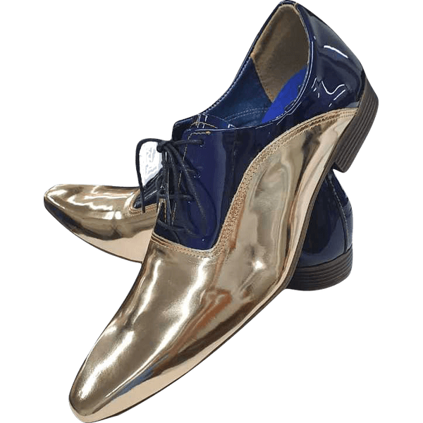Sapato Masculino Em Couro - Italian Collection - Golden Bleu - Dourado