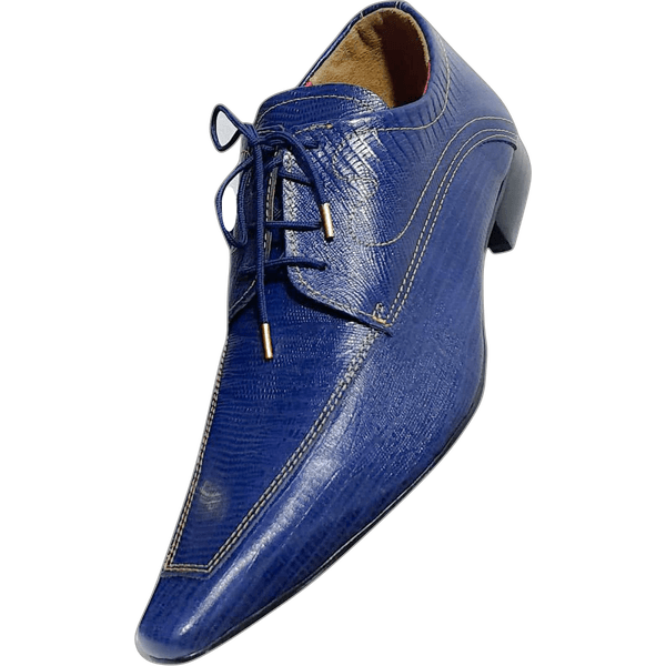Sapato Masculino Italiano Em Couro Social Executivo Azul