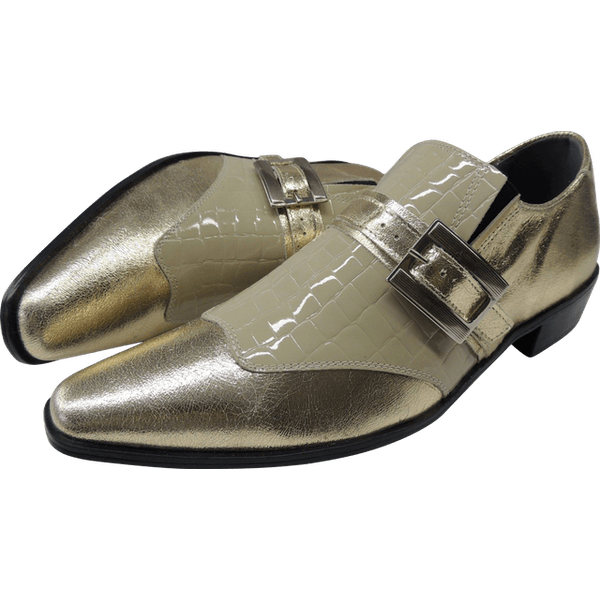 Sapato Masculino Em Couro Social Executivo Dourado Veneza Collection