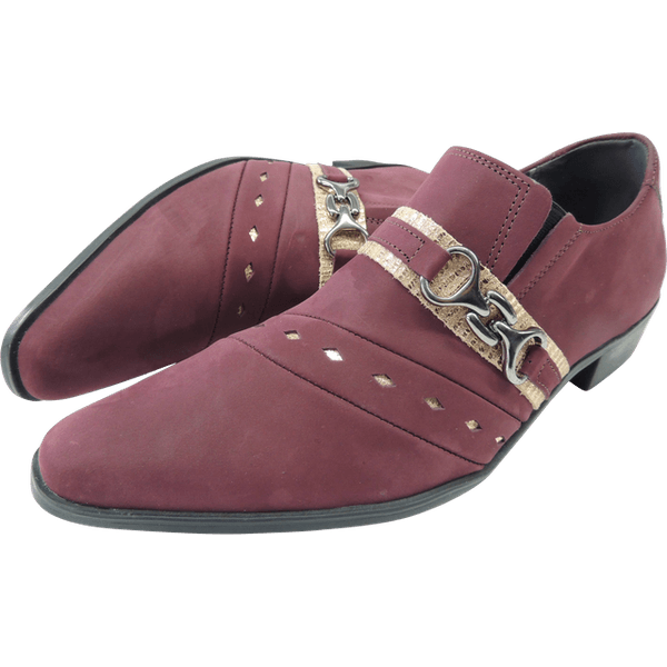 Sapato Masculino Em Couro Social Executivo Bordô Veneza Collection