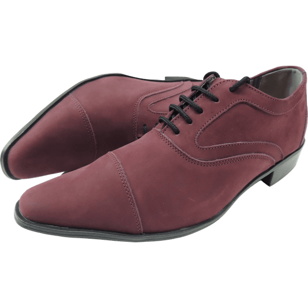 Sapato Masculino Em Couro Social Executivo Bordô Veneza Collection