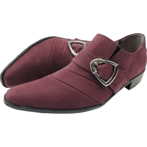 Sapato Masculino Em Couro Social Executivo Bordô Veneza Collection