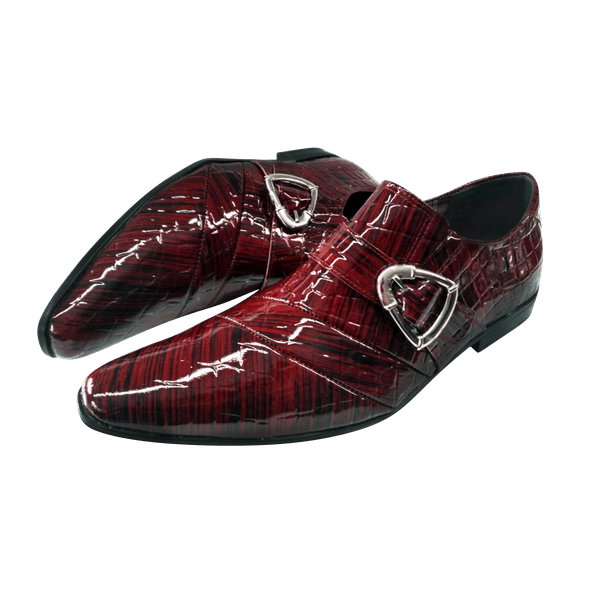 Sapato Masculino Em Couro Social Executivo Vermelho Brazil Wood Veneza Collection