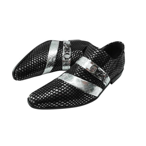 Sapato Masculino Em Couro Social Executivo Prata Veneza Collection