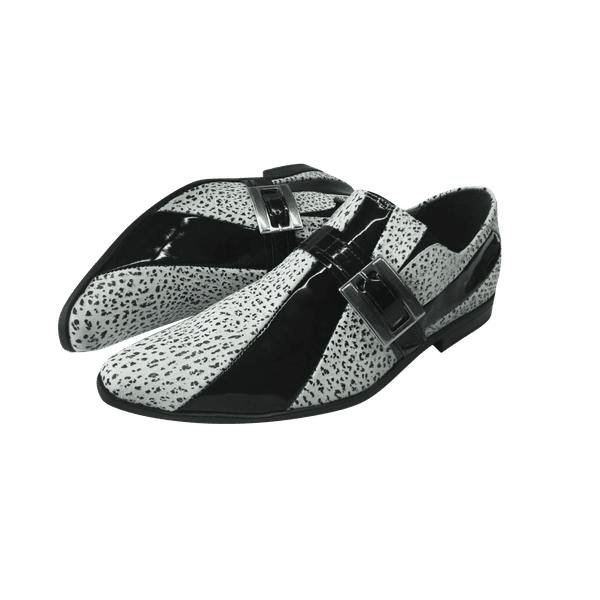 Sapato Masculino Em Couro Social Executivo Branco Preto Veneza Collection