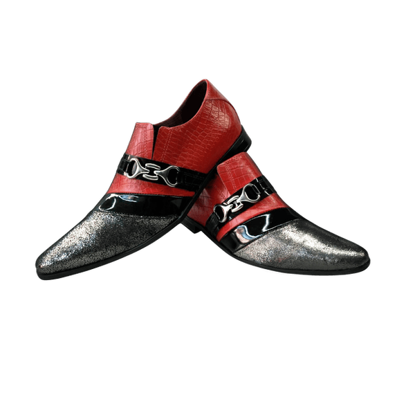 Sapato Masculino Em Couro Social Executivo Vermelho Veneza Collection