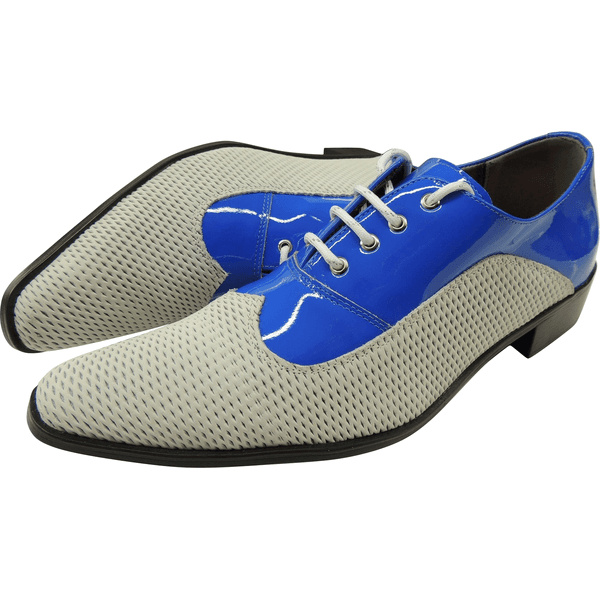 Sapato Masculino Em Couro Nude Com Azul Paris Collection