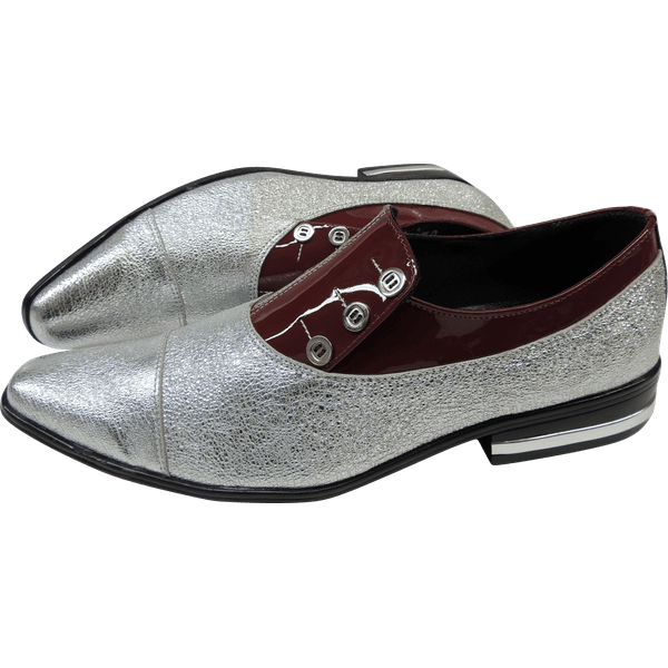 Sapato Masculino Em Couro Social Executivo - Montreal Collection - Gray Bordeaux