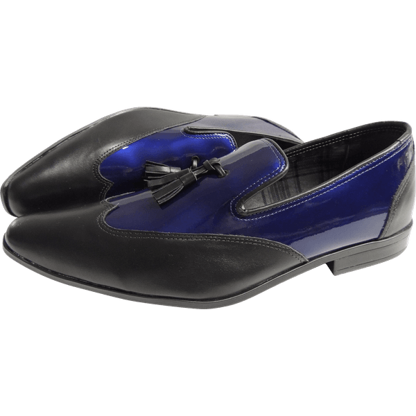 Mocassim Masculino Em Couro - Azul - Blue Diamond
