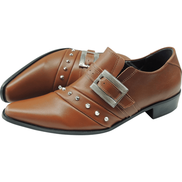 Sapato Masculino Em Couro Social Executivo Marrom Veneza Collection Ref: 550