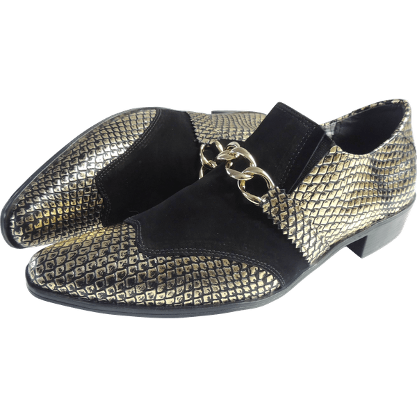 Sapato Masculino Em Couro Social Executivo Preto Goldwin Veneza Collection Ref:534