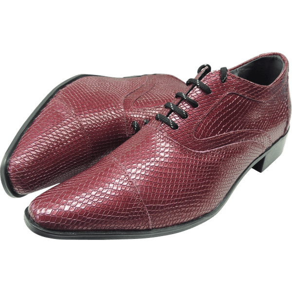 Sapato Masculino Em Couro Social Executivo Bordô Veneza Collection Ref:478