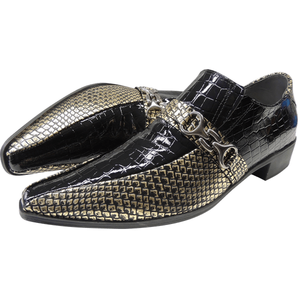 Sapato Masculino Em Couro Social Executivo Preto Golden Black Veneza Collection Ref:191