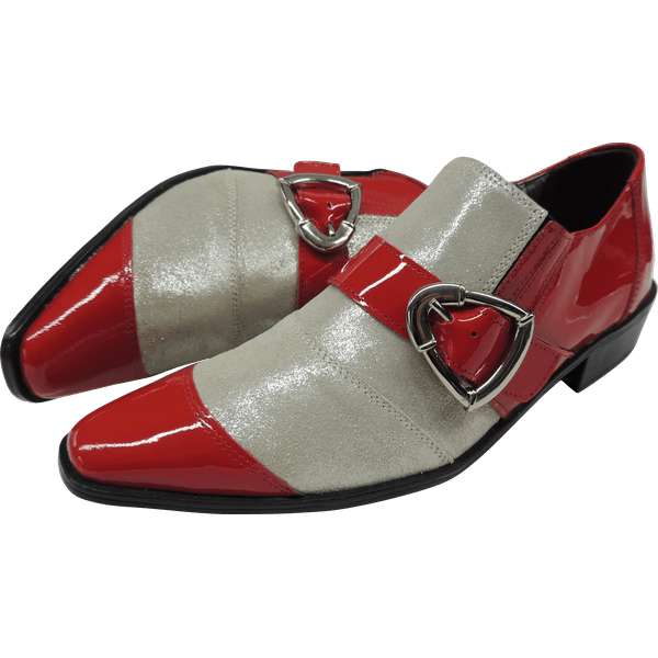 Sapato Masculino Em Couro Social Executivo Vermelho Veneza Collection Ref:062