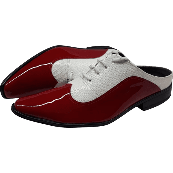 Mule Masculino Em Couro - Babuche - Blank Red - Ref: 3011