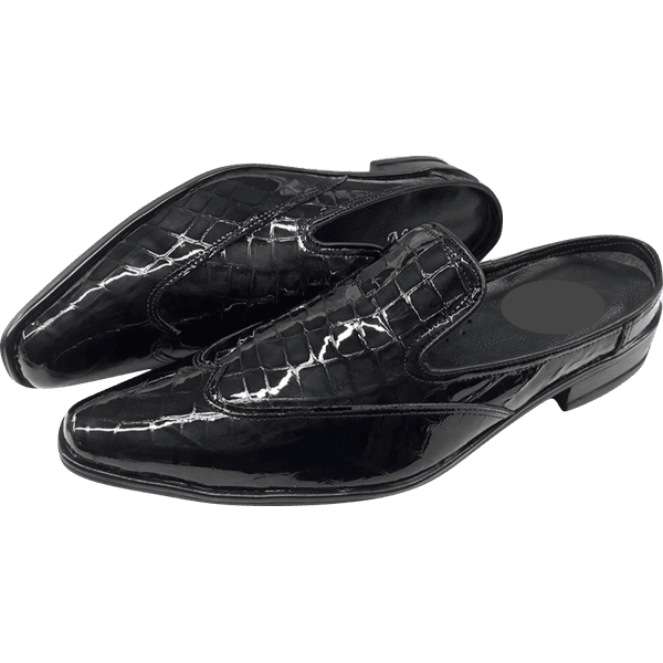 Mule Masculino Em Couro - Babuche - Negro - Ref: 3001