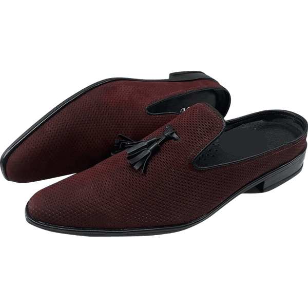 Mule Masculino Em Couro - Babuche - Bordeaux - Ref: 2099