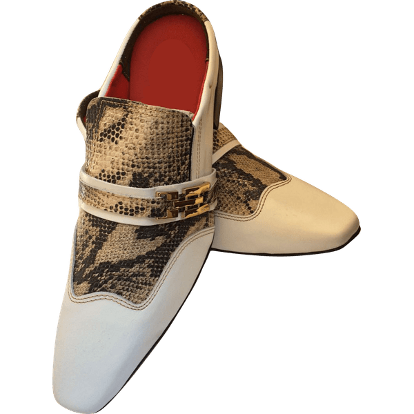 Mule Masculino Em Couro - Babuche - Golden Snake - Ref: 780