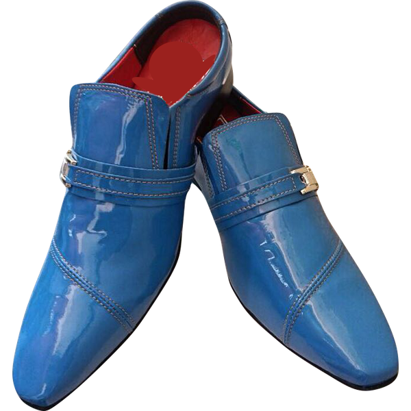 Mule Masculino Em Couro - Babuche - Baby Blue - Ref: 717 Outlet