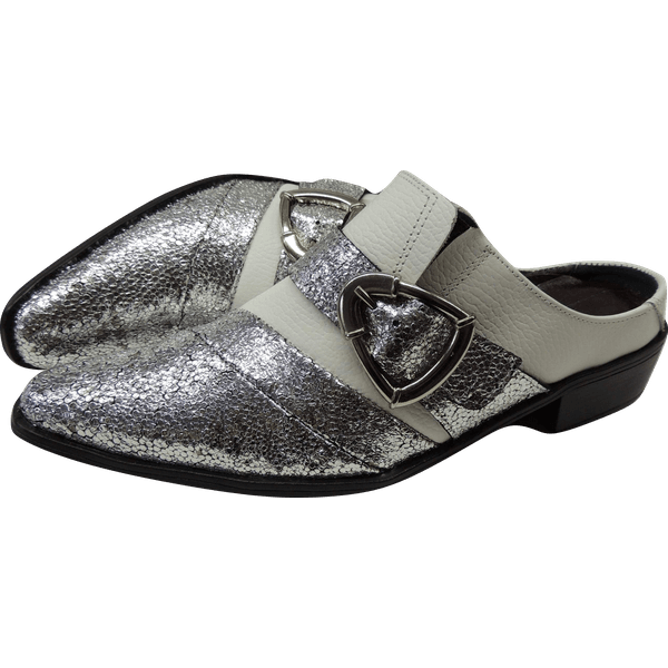 Mule Masculino Em Couro - Babuche - Grey Whistle - Ref: 573