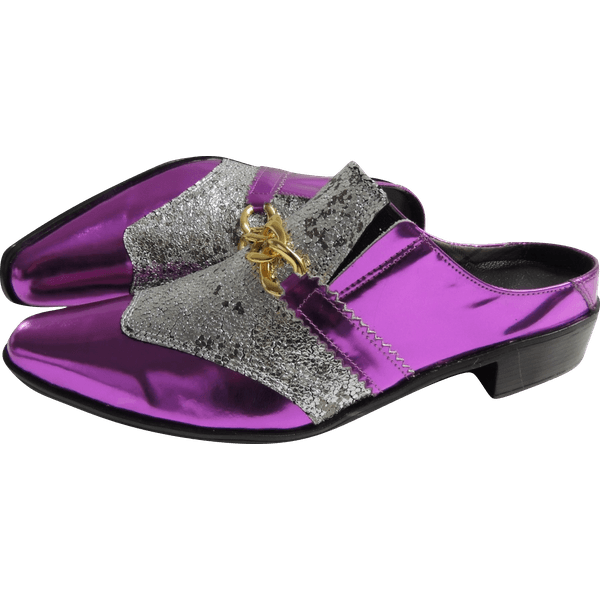 Mule Masculino Em Couro - Babuche - All Purple - Ref: 562