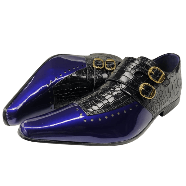 Sapato Masculino Em Couro Social Executivo Azul Oceania Veneza Collection Ref: 7050