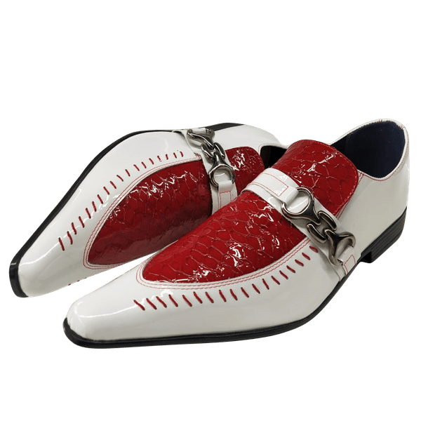 Sapato Masculino Em Couro Social Executivo Vermelho Marta Veneza Collection Ref: 7062