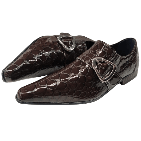 Sapato Masculino Em Couro Social Executivo Preto Chocolate Veneza Collection Ref: 7064