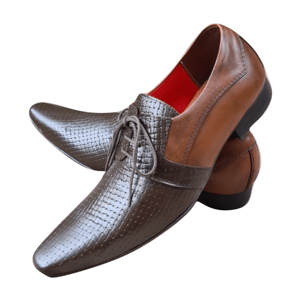 Sapato Masculino Italiano Em Couro Marrom Chivalry Ref: 1037