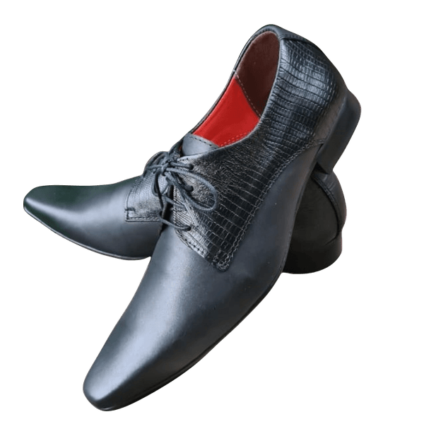 Sapato Masculino Italiano Em Couro Oxford Preto Morrel Ref: 1043