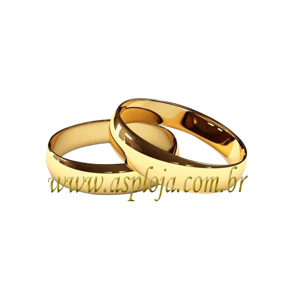 Par de Alianças de casamento ou noivado tradicional anatômica ouro amarelo 18K