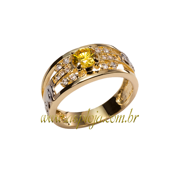 anel de formatura ouro amarelo 18K