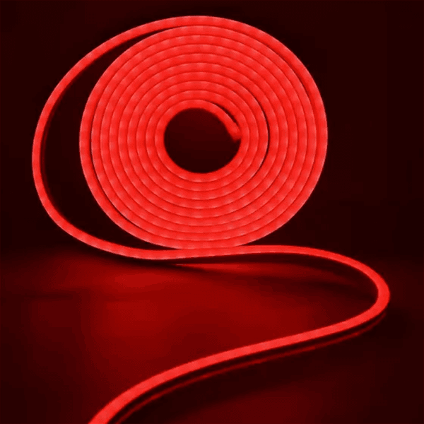 Mangueira Neon De Led Flexível 12v Rolo Com 50 Metros Vermelho