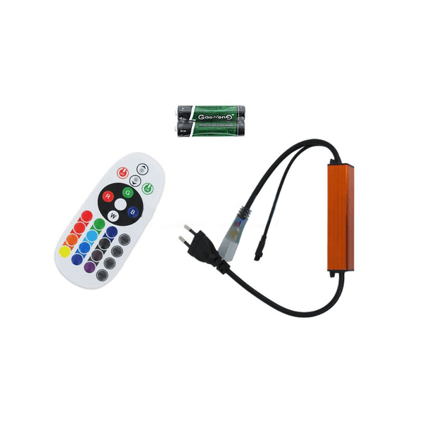 Fonte e Controle Remoto Rgb Para até 50 Metros de Mangueira RGB - Bivolt