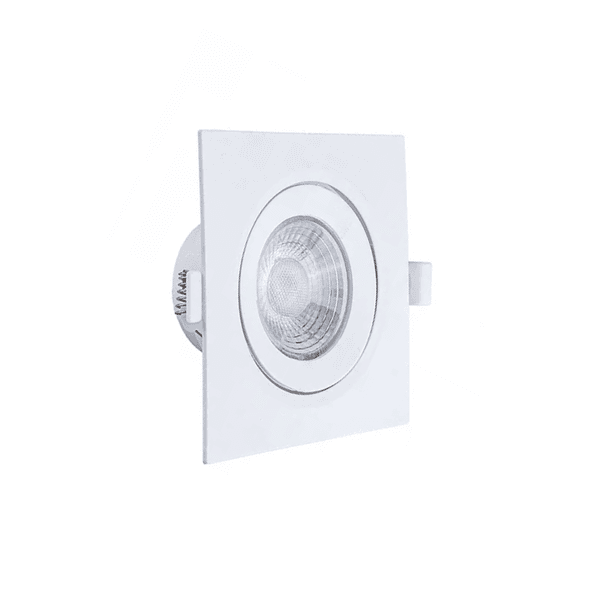 Spot LED 12W Quadrado de Embutir - Direcionável Bivolt Branco Neutro