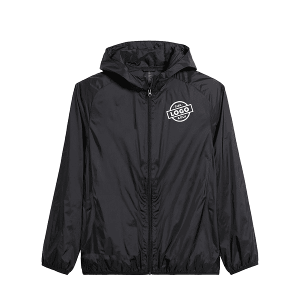 Jaqueta Corta Vento Impermeável Masculina Preto Personalizado
