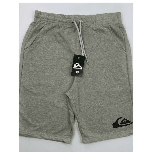 bermuda de moletom cinza quiksilver simbolo