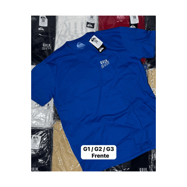 Camisa Quiksilver Azul Escrita nas Costas 