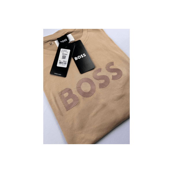 Camisa Peruana Boss Bege Escrita Peitoral