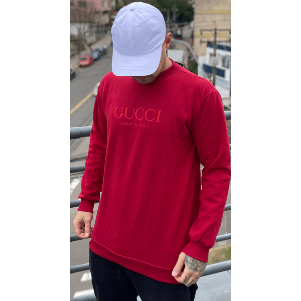 Moletom Gucci S/Capuz Vermelho