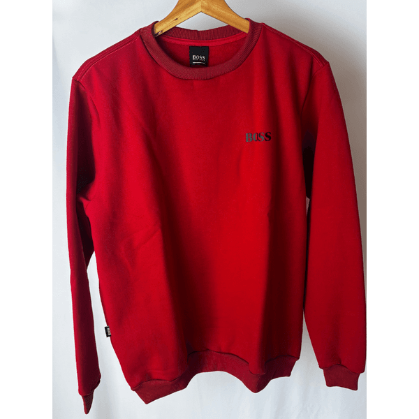 Moletom S/Capuz Hugo Boss vermelho 