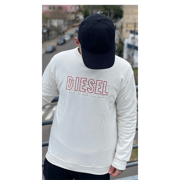 Moletom Diesel S/Capuz Branco 