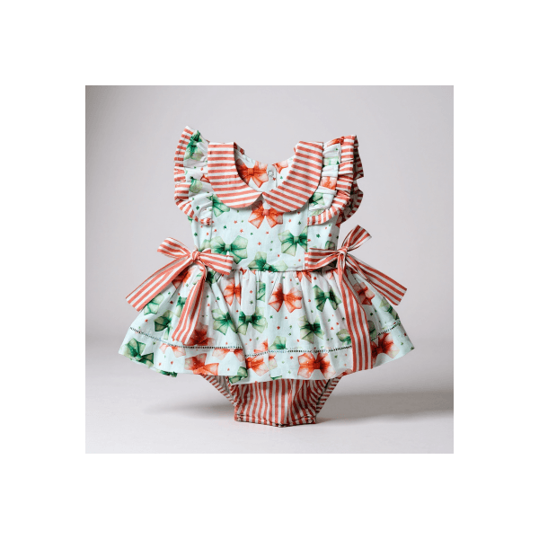 BODY VESTIDO BABY-LISTRA E LAÇOS