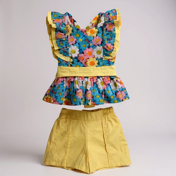 CONJUNTO MALU - FLORAL AMARELO