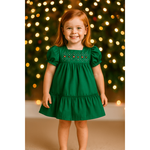 VESTIDO EVELYN BORDADO-verde